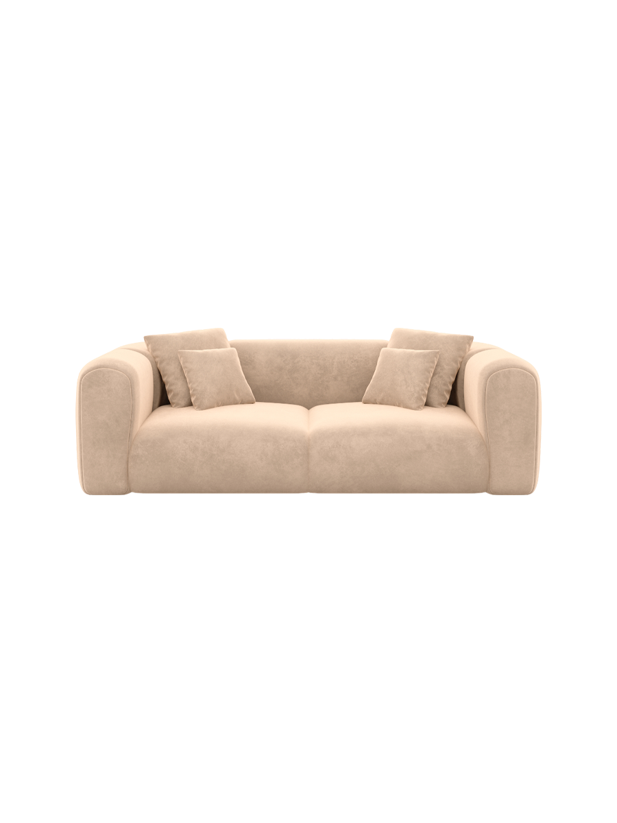 
2-Sitzer Design Sofa „Terranova“ mit Samtbezug - Samtbezug Königsblau