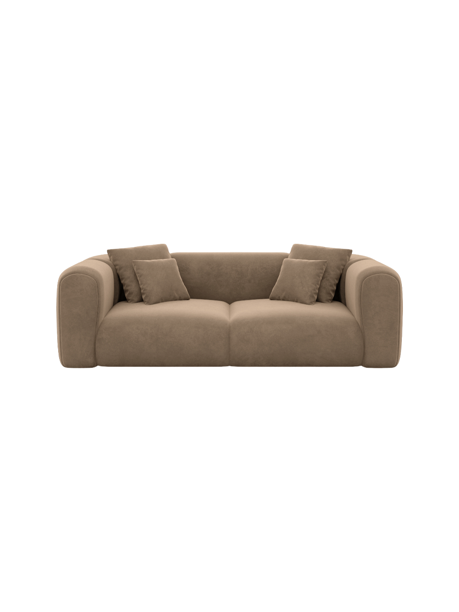 
2-Sitzer Design Sofa „Terranova“ mit Samtbezug - Samtbezug Königsblau