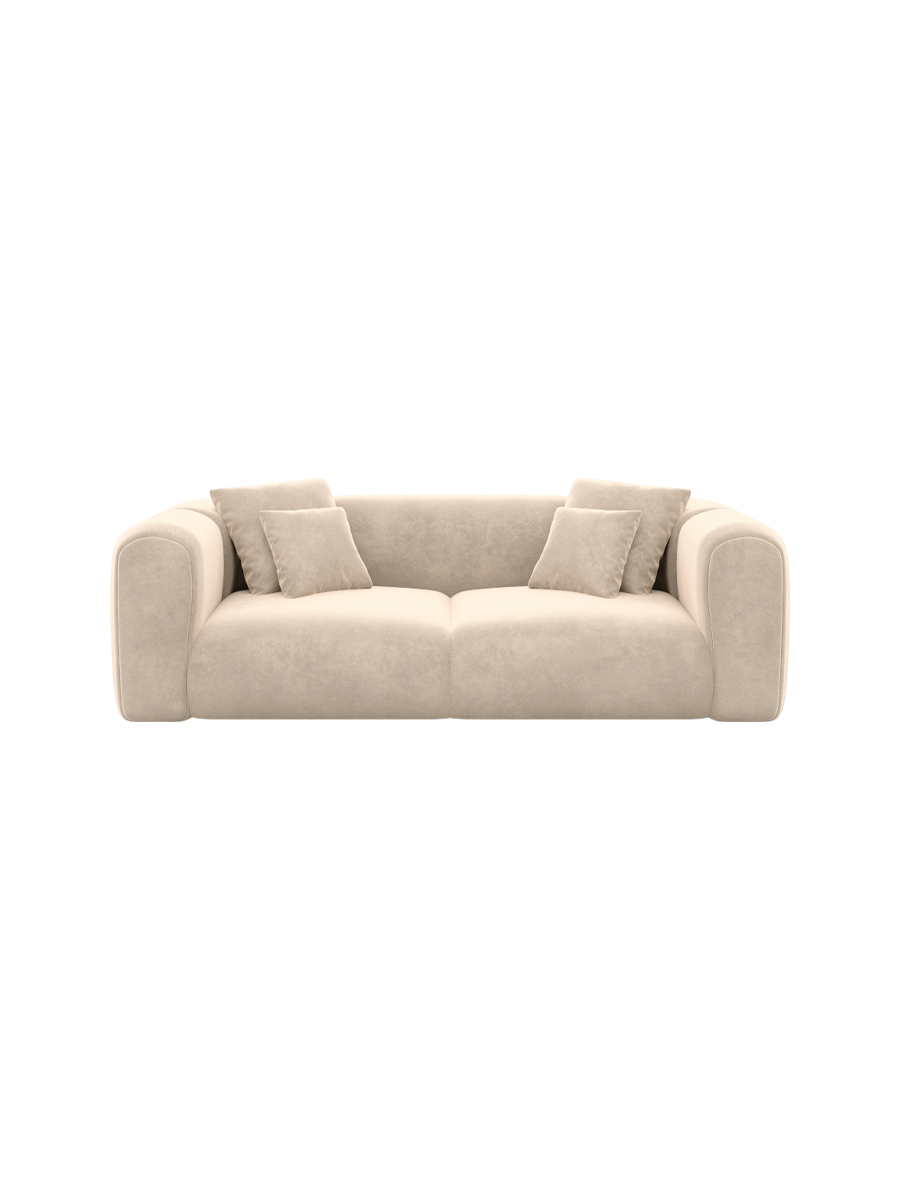 
2-Sitzer Design Sofa „Terranova“ mit Samtbezug - Samtbezug Königsblau