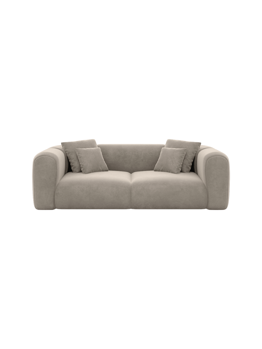 
2-Sitzer Design Sofa „Terranova“ mit Samtbezug - Samtbezug Königsblau