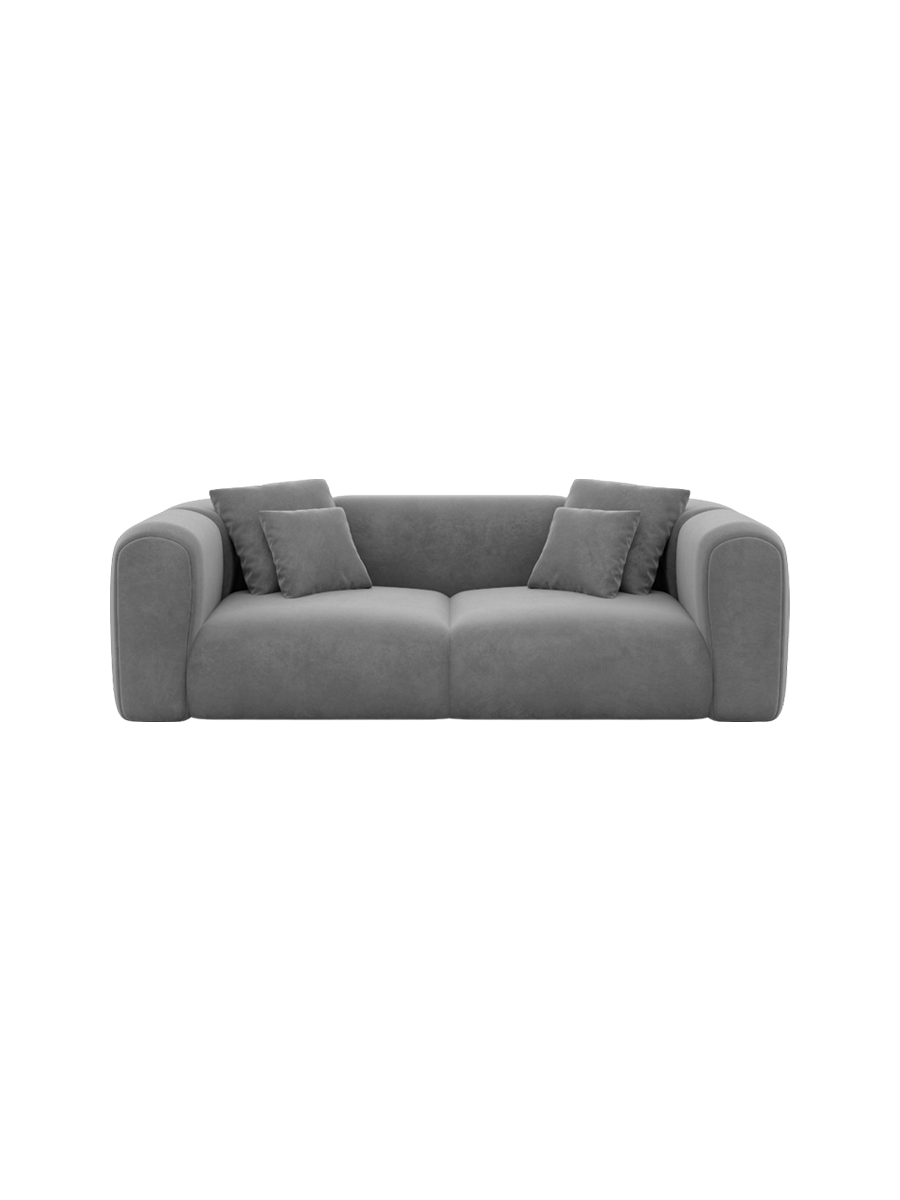 
2-Sitzer Design Sofa „Terranova“ mit Samtbezug - Samtbezug Königsblau