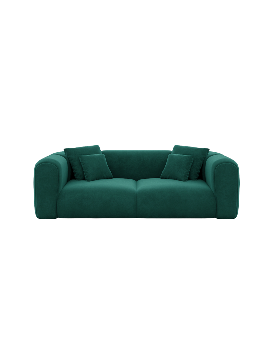 
2-Sitzer Design Sofa „Terranova“ mit Samtbezug - Samtbezug Königsblau