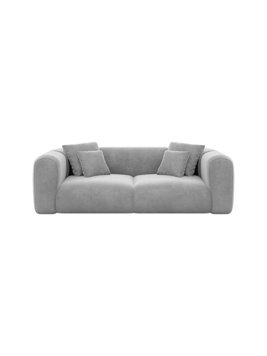
2-Sitzer Design Sofa „Terranova“ mit Samtbezug - Samtbezug Königsblau
