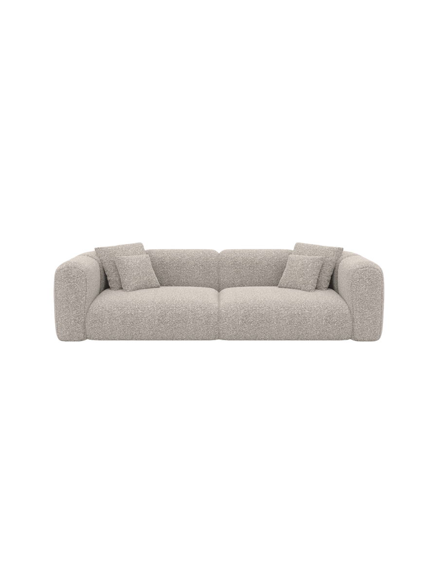 
3-Sitzer Design Sofa „Terranova“ mit Bouclé-Bezug - Bouclé Graphit