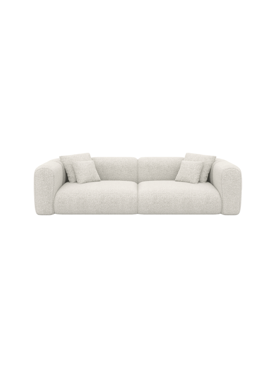 
3-Sitzer Design Sofa „Terranova“ mit Bouclé-Bezug - Bouclé Graphit