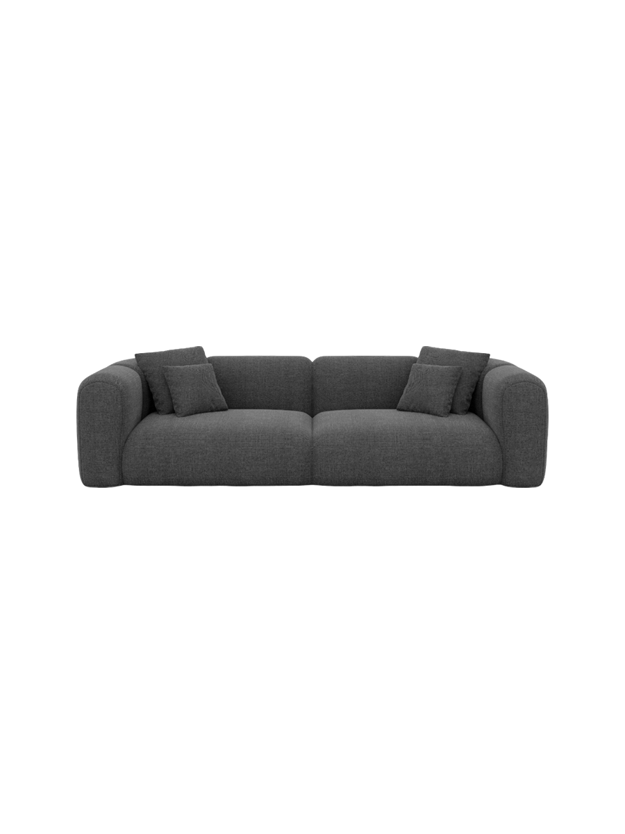 
3-Sitzer Design Sofa „Terranova“ mit Strukturstoff-Bezug - Strukturstoff Anthrazit