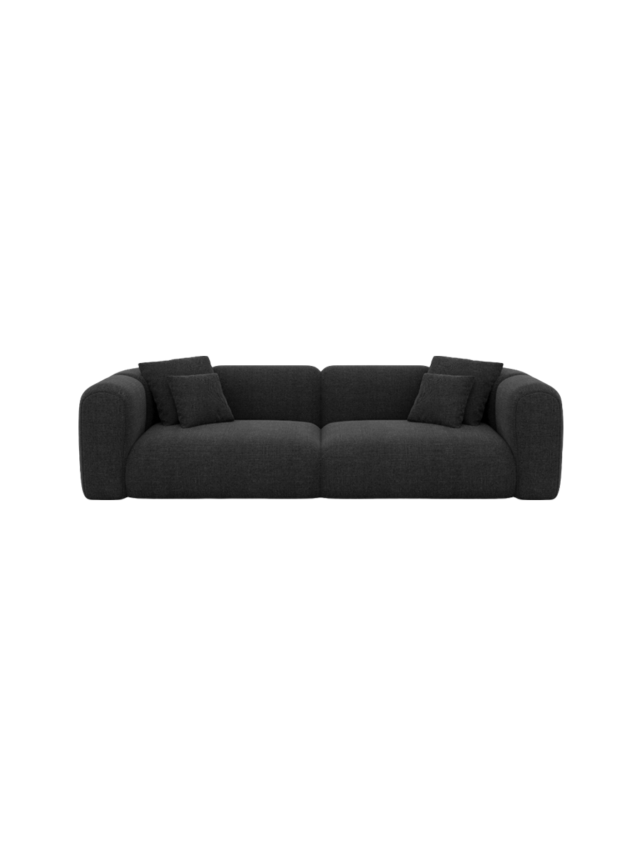 
3-Sitzer Design Sofa „Terranova“ mit Strukturstoff-Bezug - Strukturstoff Anthrazit