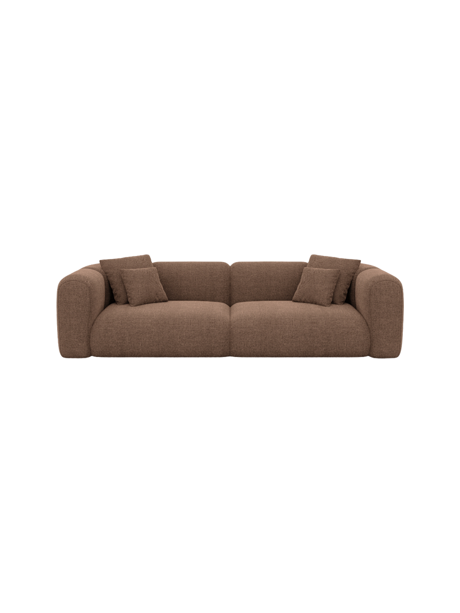 
3-Sitzer Design Sofa „Terranova“ mit Strukturstoff-Bezug - Strukturstoff Anthrazit