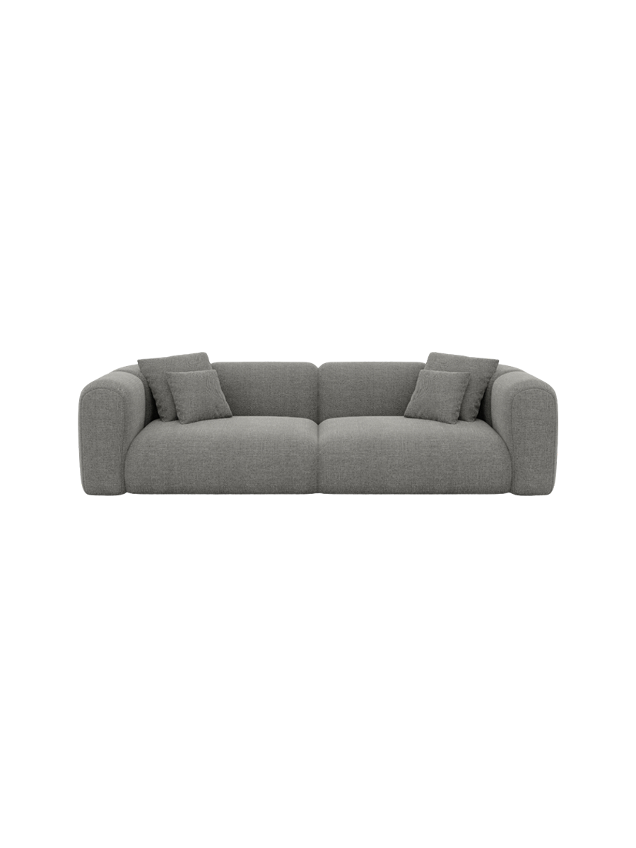 
3-Sitzer Design Sofa „Terranova“ mit Strukturstoff-Bezug - Strukturstoff Anthrazit
