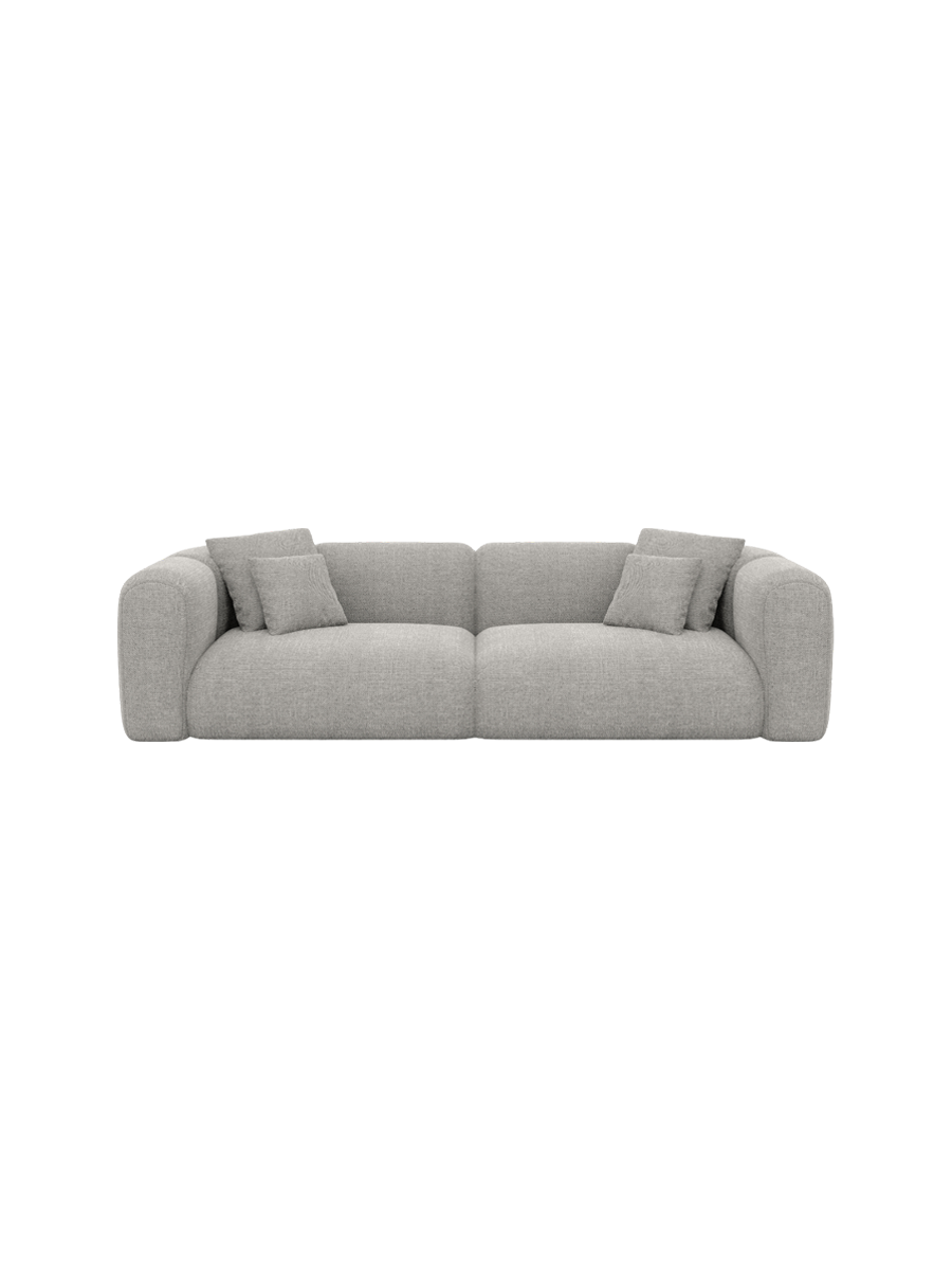 
3-Sitzer Design Sofa „Terranova“ mit Strukturstoff-Bezug - Strukturstoff Anthrazit