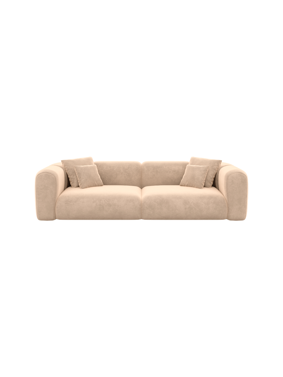 
3-Sitzer Design Sofa „Terranova“ mit Samtbezug - Samtbezug Königsblau