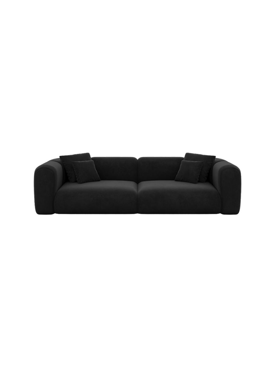 
3-Sitzer Design Sofa „Terranova“ mit Samtbezug - Samtbezug Königsblau
