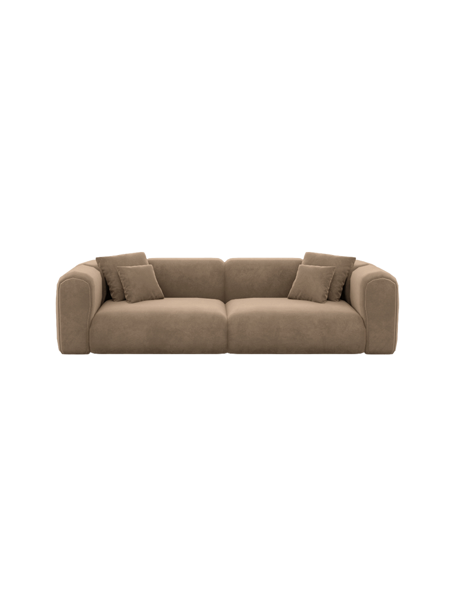 
3-Sitzer Design Sofa „Terranova“ mit Samtbezug - Samtbezug Königsblau