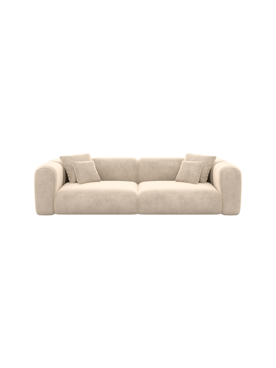 
3-Sitzer Design Sofa „Terranova“ mit Samtbezug - Samtbezug Königsblau