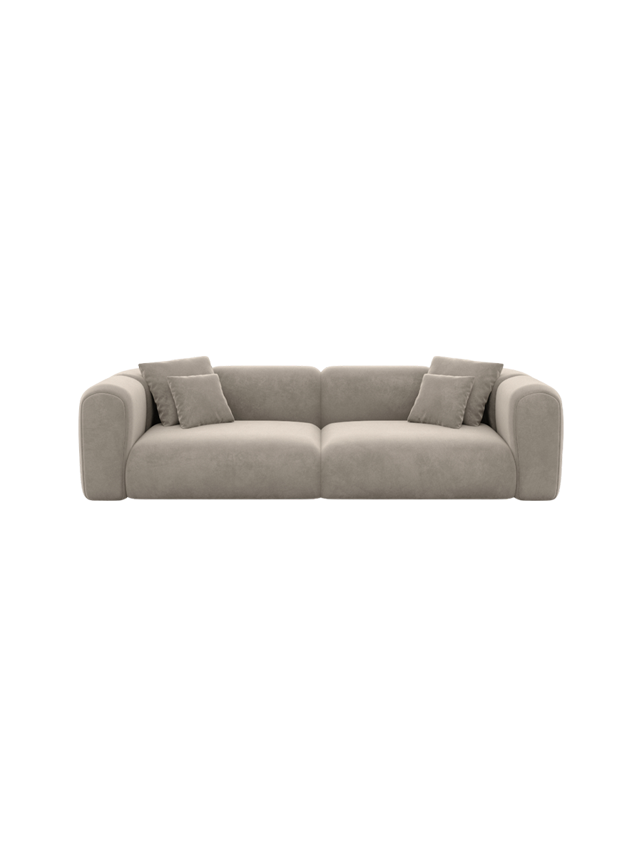 
3-Sitzer Design Sofa „Terranova“ mit Samtbezug - Samtbezug Königsblau