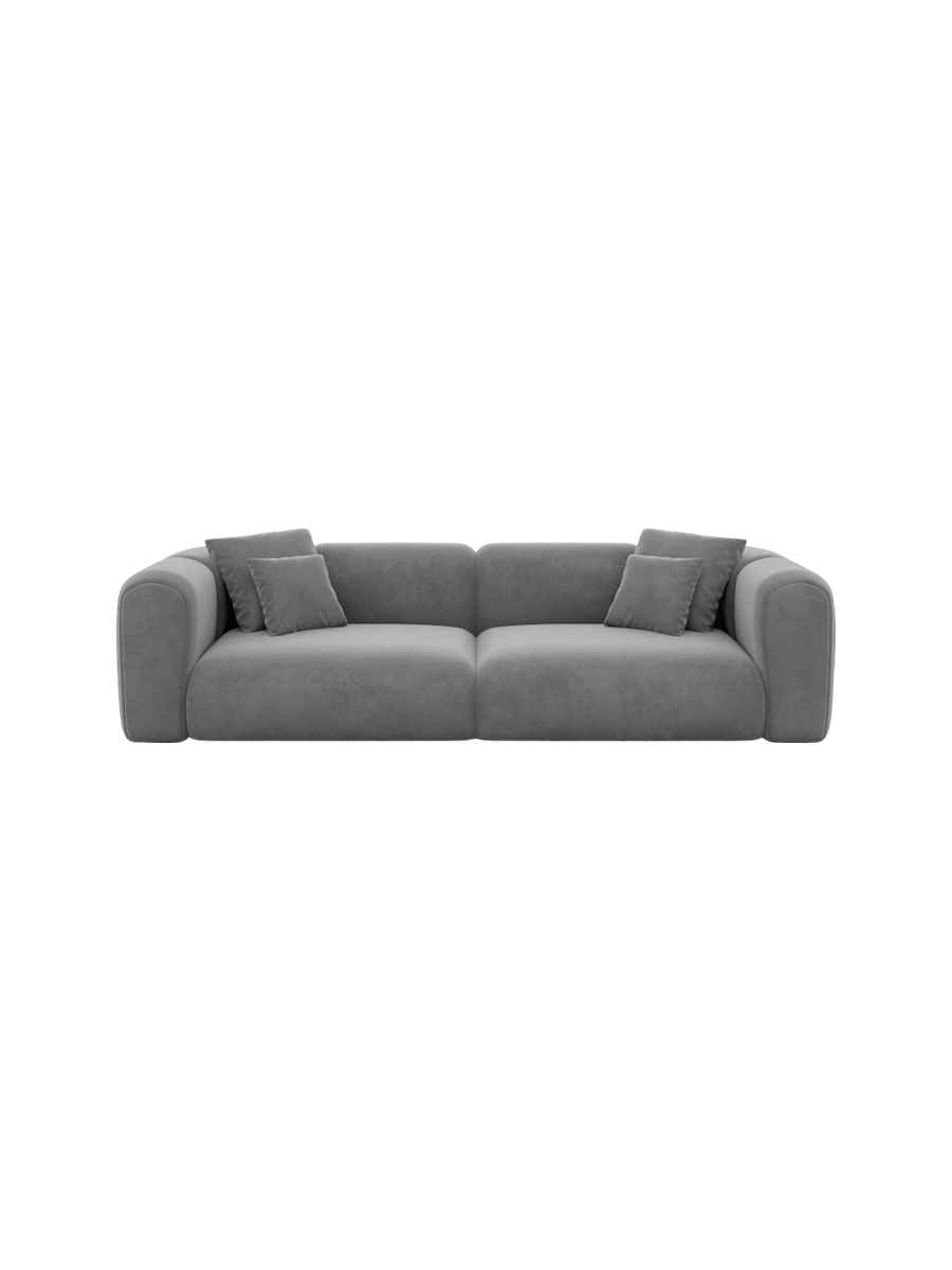 
3-Sitzer Design Sofa „Terranova“ mit Samtbezug - Samtbezug Königsblau