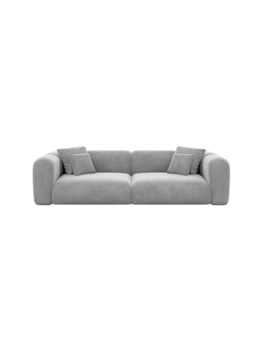 
3-Sitzer Design Sofa „Terranova“ mit Samtbezug - Samtbezug Königsblau