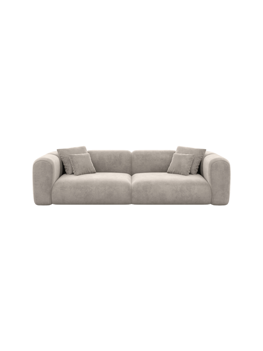 
3-Sitzer Design Sofa „Terranova“ mit Samtbezug - Samtbezug Königsblau