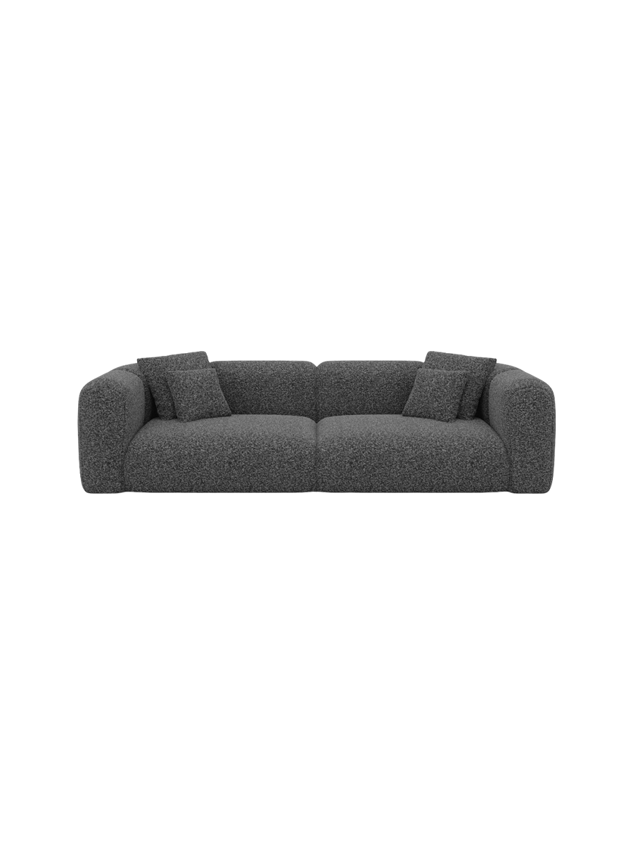 
4-Sitzer Design Sofa „Terranova“ mit Bouclé-Bezug - Bouclé Graphit