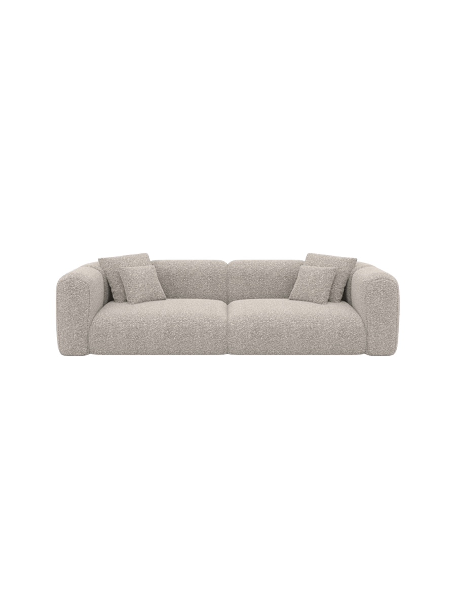 
4-Sitzer Design Sofa „Terranova“ mit Bouclé-Bezug - Bouclé Graphit