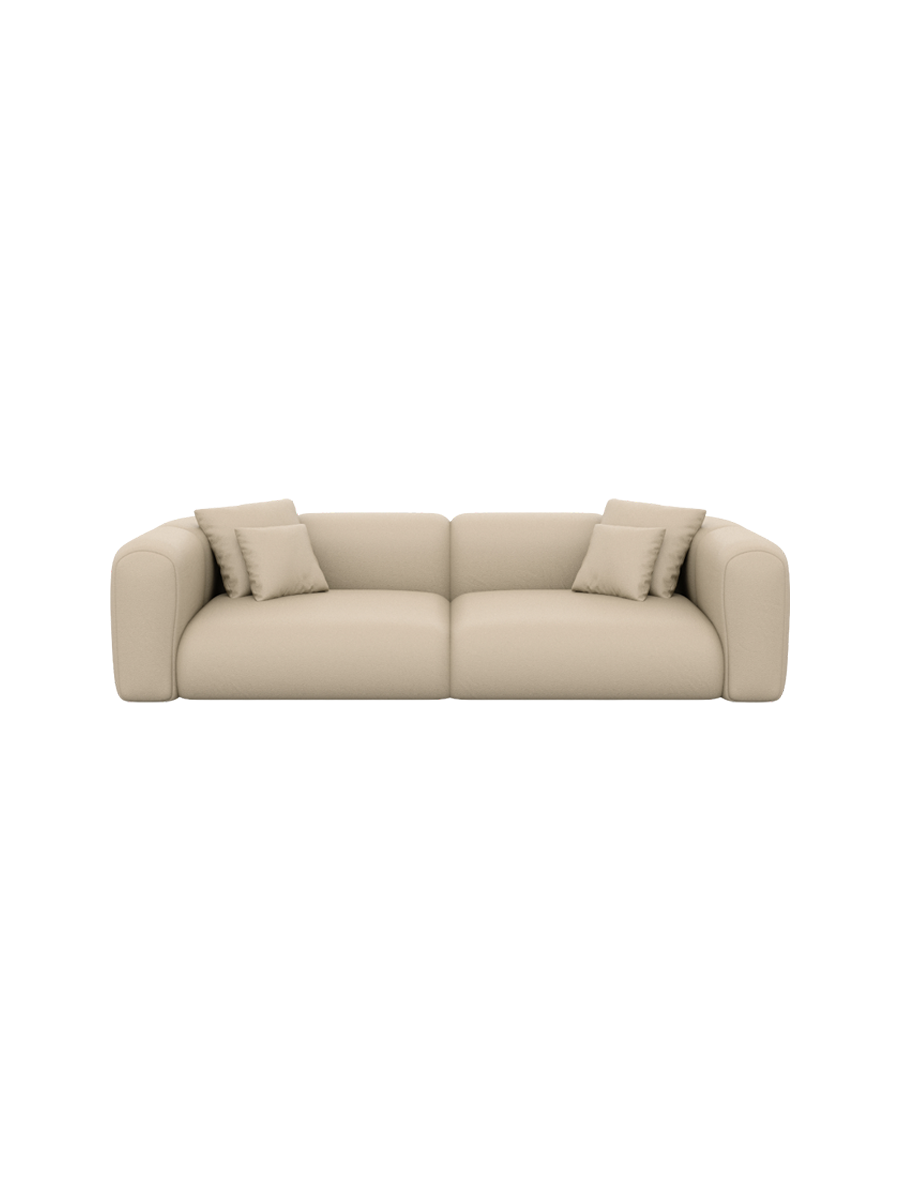 
4-Sitzer Design Echtleder Sofa „Terranova“ - Echtleder Beige