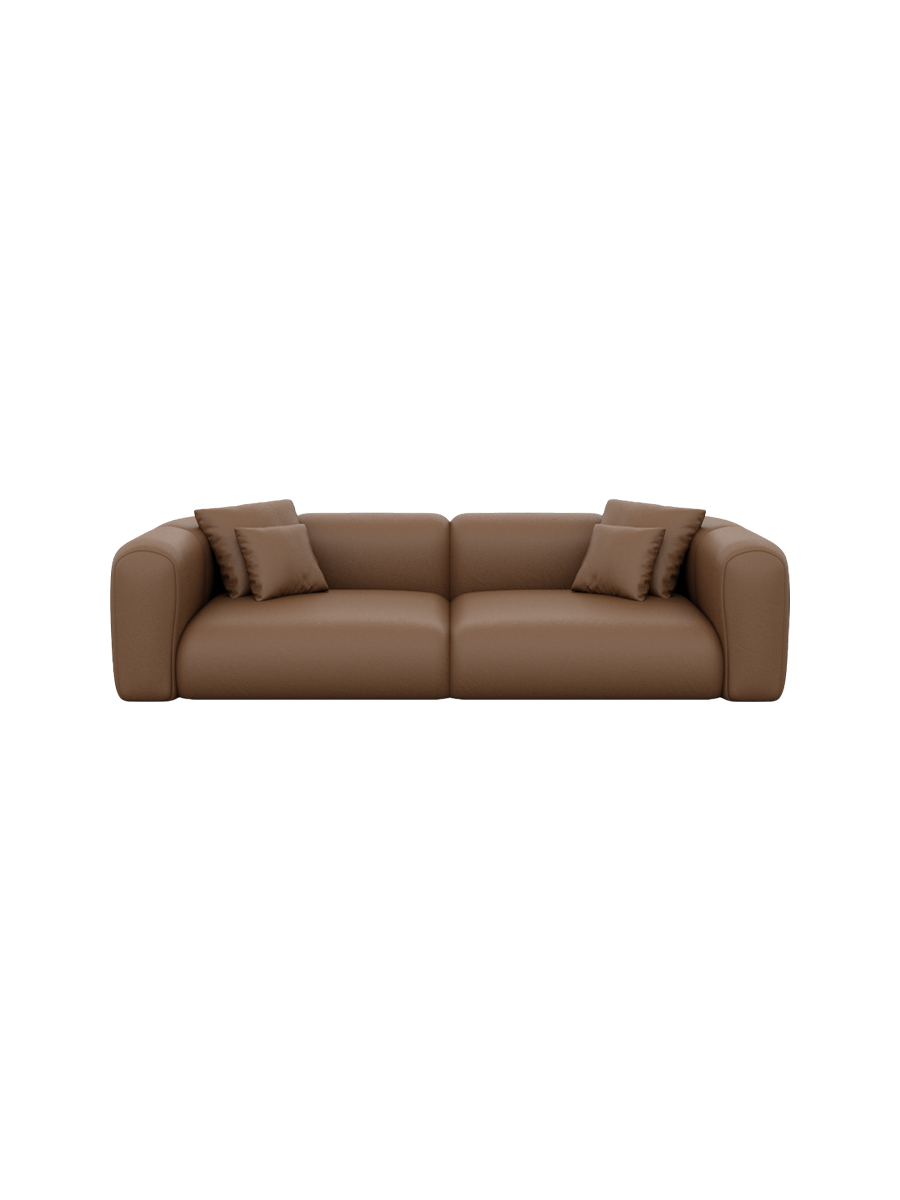 
4-Sitzer Design Echtleder Sofa „Terranova“ - Echtleder Beige