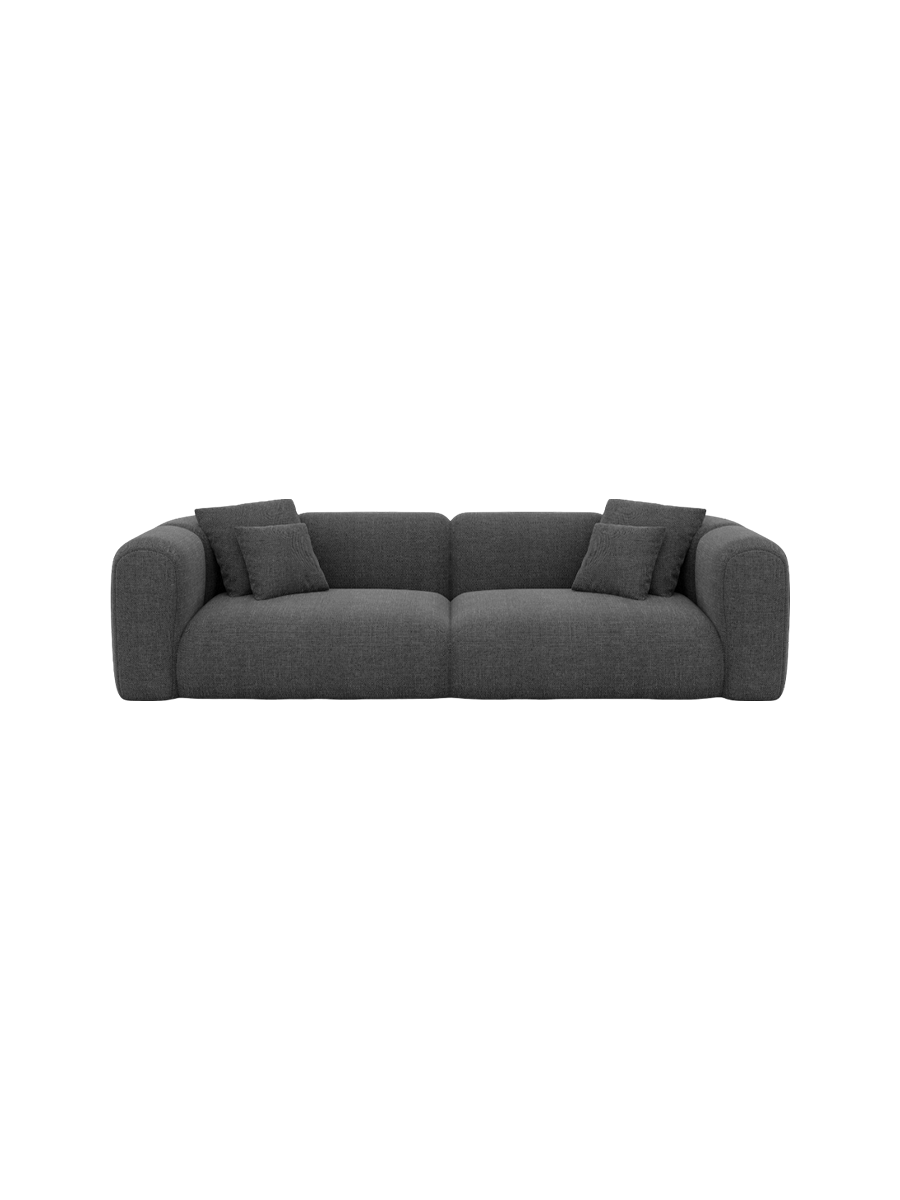 
4-Sitzer Design Sofa „Terranova“ mit Strukturstoff-Bezug - Strukturstoff Anthrazit