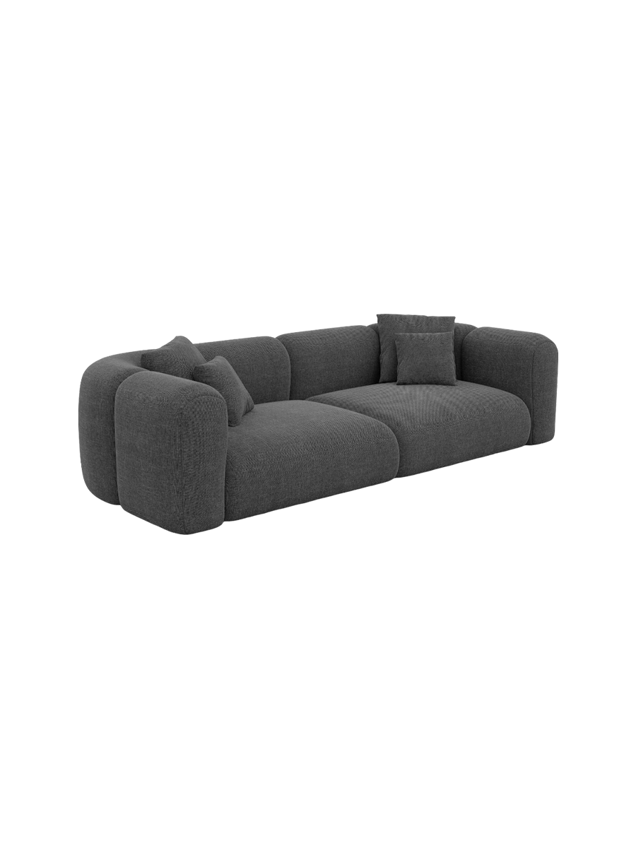 
4-Sitzer Design Sofa „Terranova“ mit Strukturstoff-Bezug - Strukturstoff Anthrazit