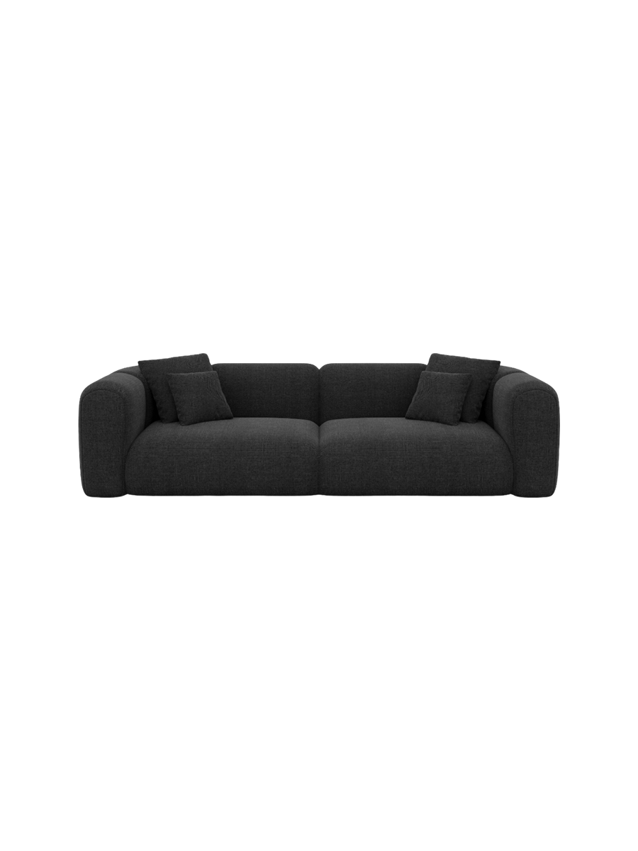 
4-Sitzer Design Sofa „Terranova“ mit Strukturstoff-Bezug - Strukturstoff Anthrazit
