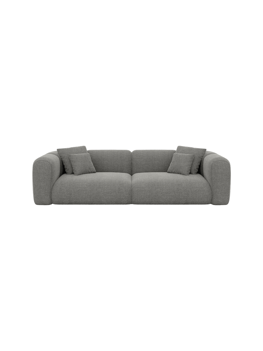 
4-Sitzer Design Sofa „Terranova“ mit Strukturstoff-Bezug - Strukturstoff Anthrazit