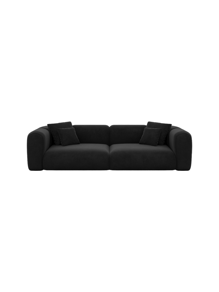 
4-Sitzer Design Sofa „Terranova“ mit Samtbezug - Samtbezug Königsblau