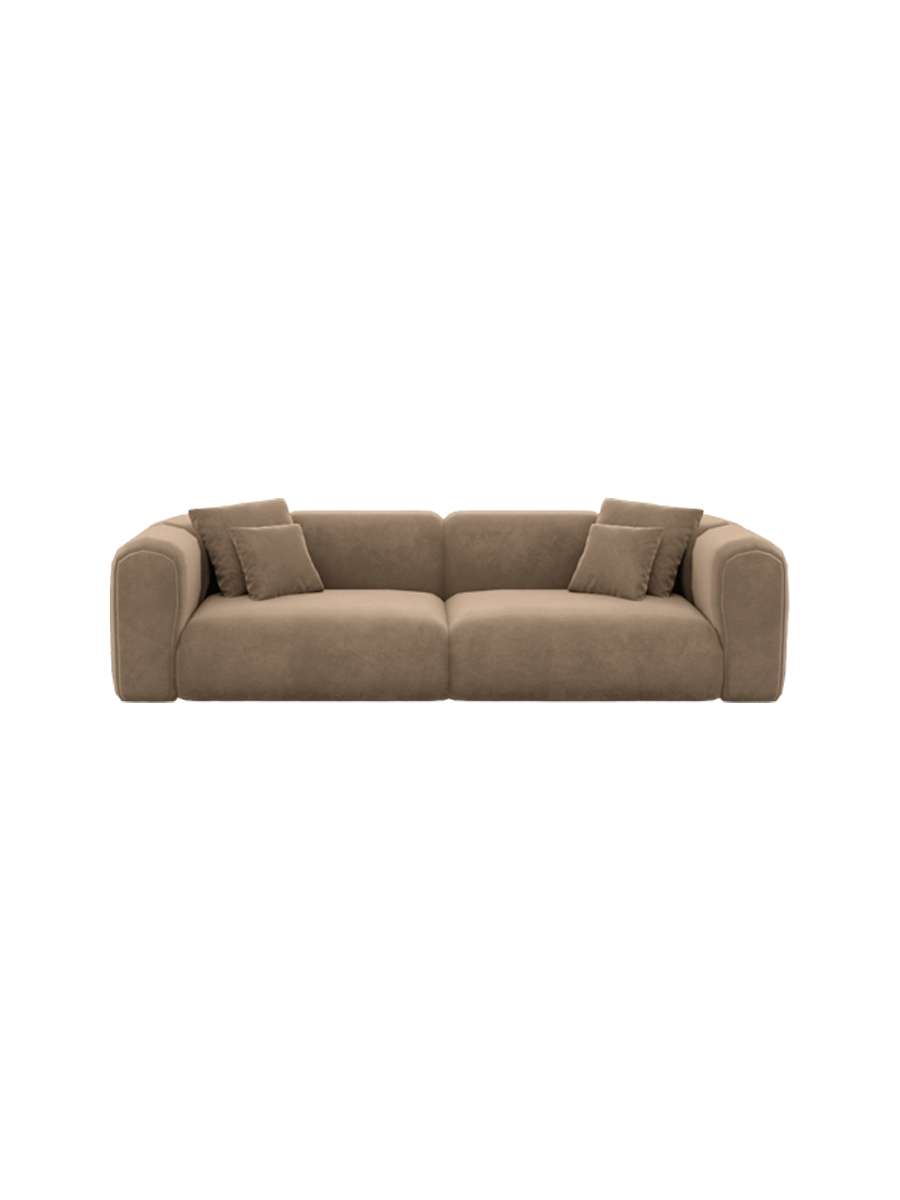 
4-Sitzer Design Sofa „Terranova“ mit Samtbezug - Samtbezug Königsblau