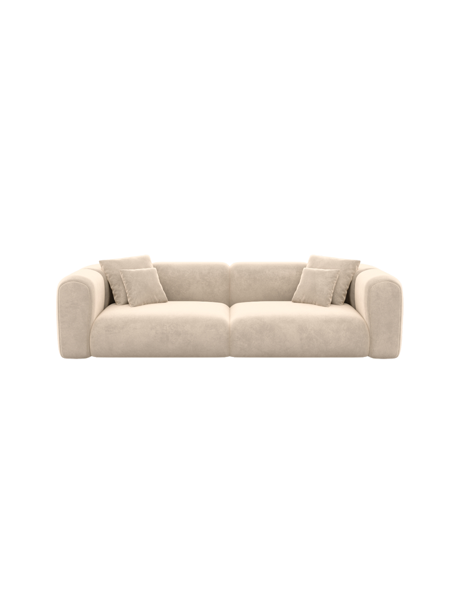 
4-Sitzer Design Sofa „Terranova“ mit Samtbezug - Samtbezug Königsblau