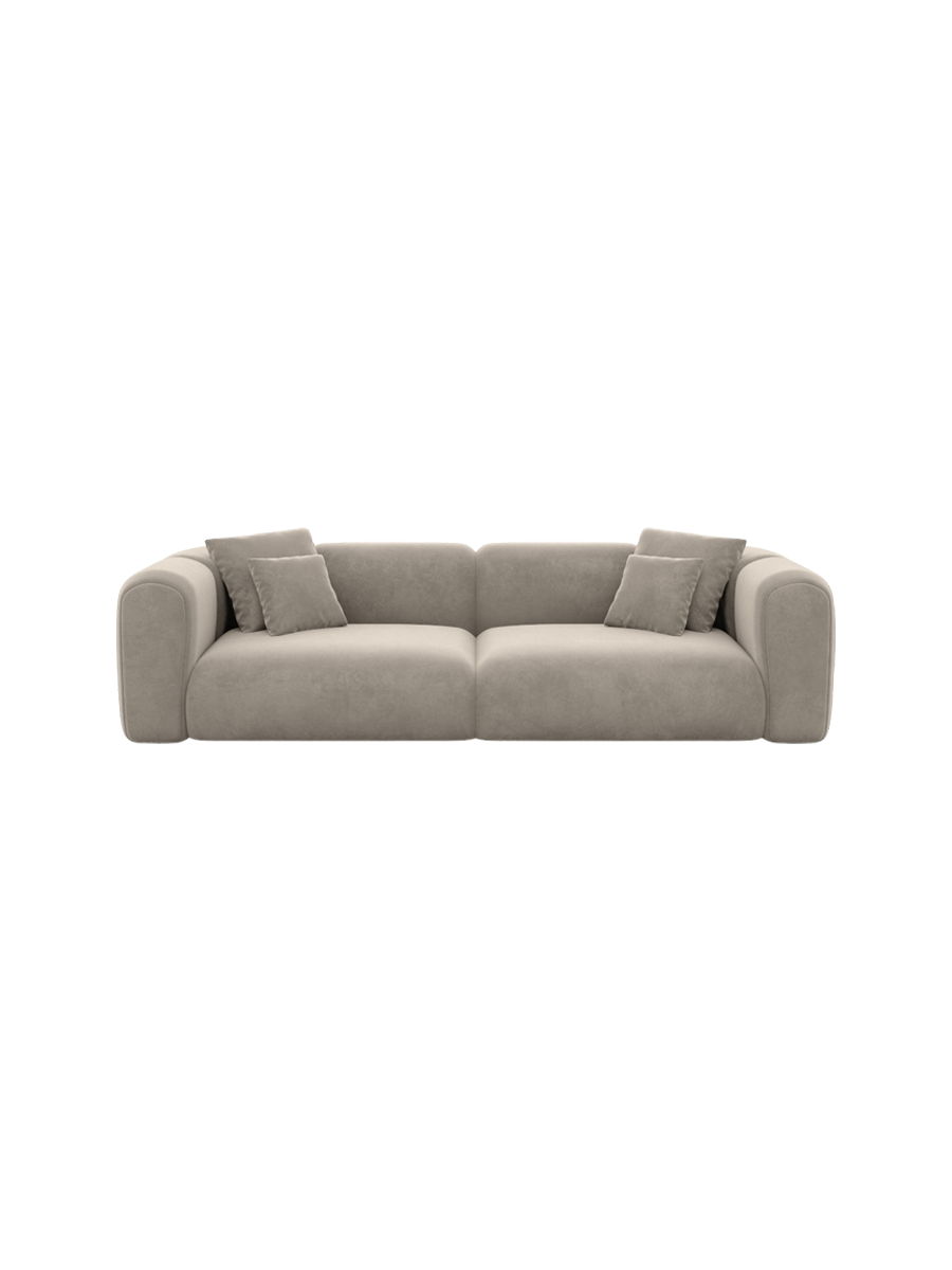
4-Sitzer Design Sofa „Terranova“ mit Samtbezug - Samtbezug Königsblau