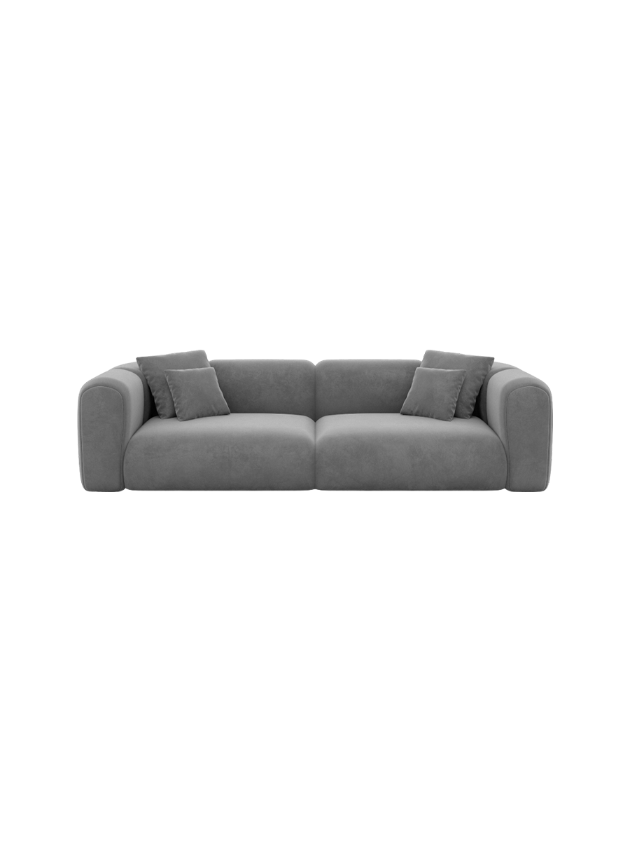 
4-Sitzer Design Sofa „Terranova“ mit Samtbezug - Samtbezug Königsblau