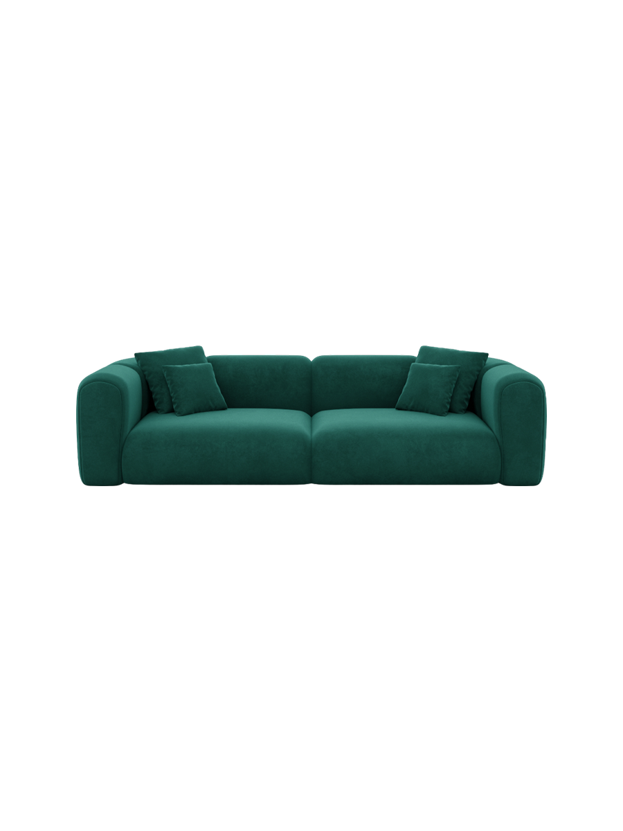 
4-Sitzer Design Sofa „Terranova“ mit Samtbezug - Samtbezug Königsblau