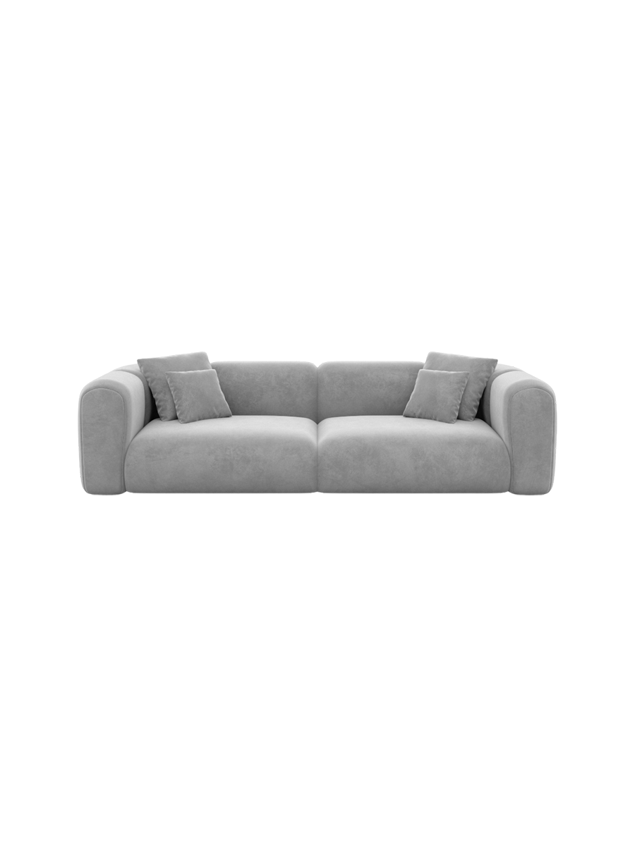 
4-Sitzer Design Sofa „Terranova“ mit Samtbezug - Samtbezug Königsblau
