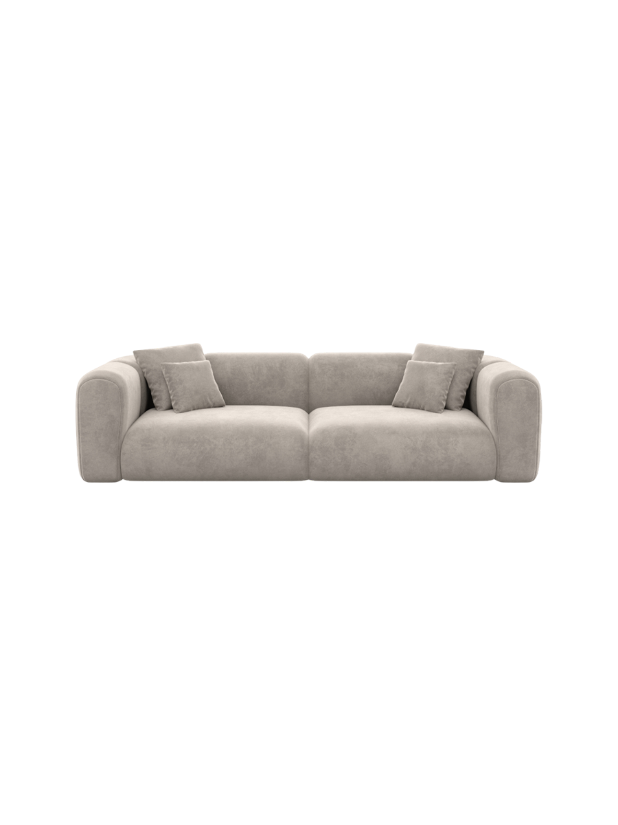 
4-Sitzer Design Sofa „Terranova“ mit Samtbezug - Samtbezug Königsblau