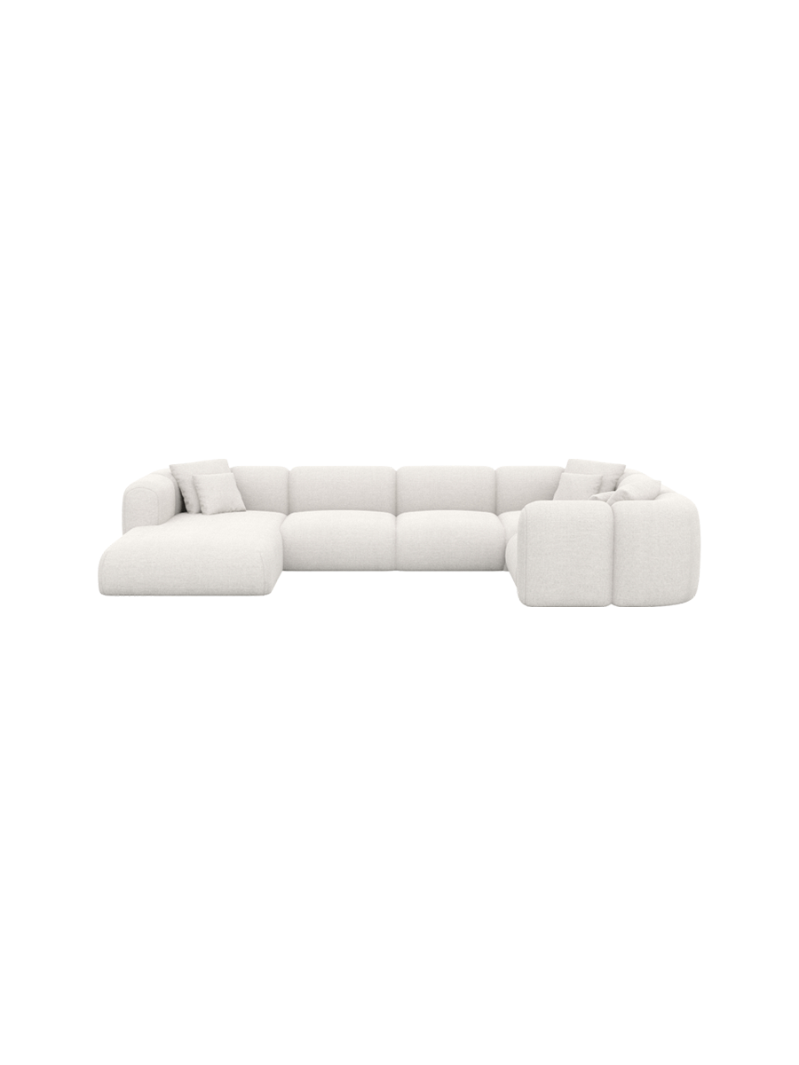 
6-Sitzer Design Panorama-Sofa „Terranova XL“ mit Strukturstoff-Bezug - Strukturstoff Anthrazit / Lange Seite links
