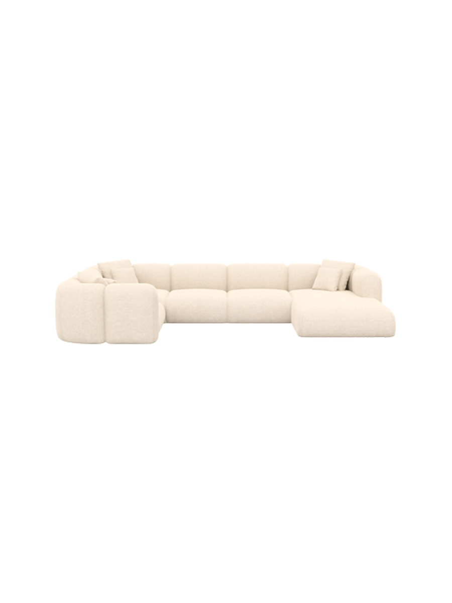 
6-Sitzer Design Panorama-Sofa „Terranova XL“ mit Strukturstoff-Bezug - Strukturstoff Anthrazit / Lange Seite links