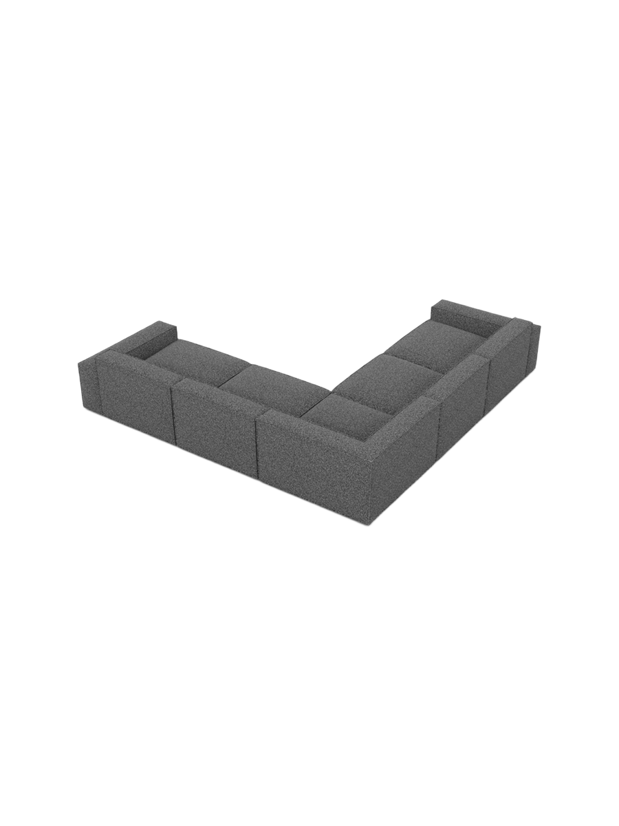 
5-Sitzer Design Ecksofa „Siena“ mit Bouclé-Bezug - Bouclé Graphit