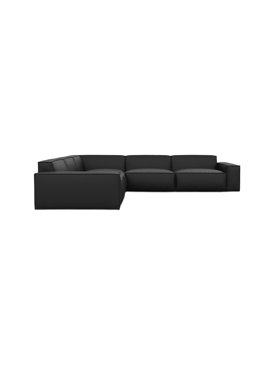 
5-Sitzer Design Echtleder Ecksofa „Siena“ - Echtleder Beige