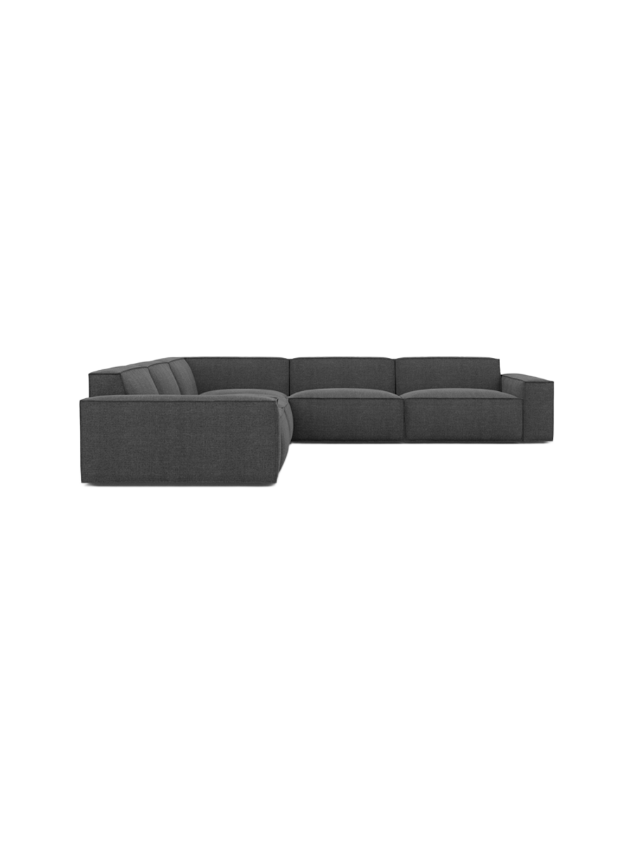 
5-Sitzer Design Ecksofa „Siena“ mit Strukturstoff-Bezug - Strukturstoff Anthrazit
