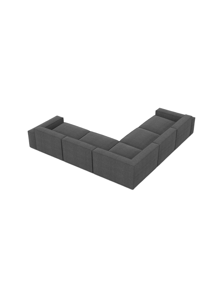 
5-Sitzer Design Ecksofa „Siena“ mit Strukturstoff-Bezug - Strukturstoff Anthrazit