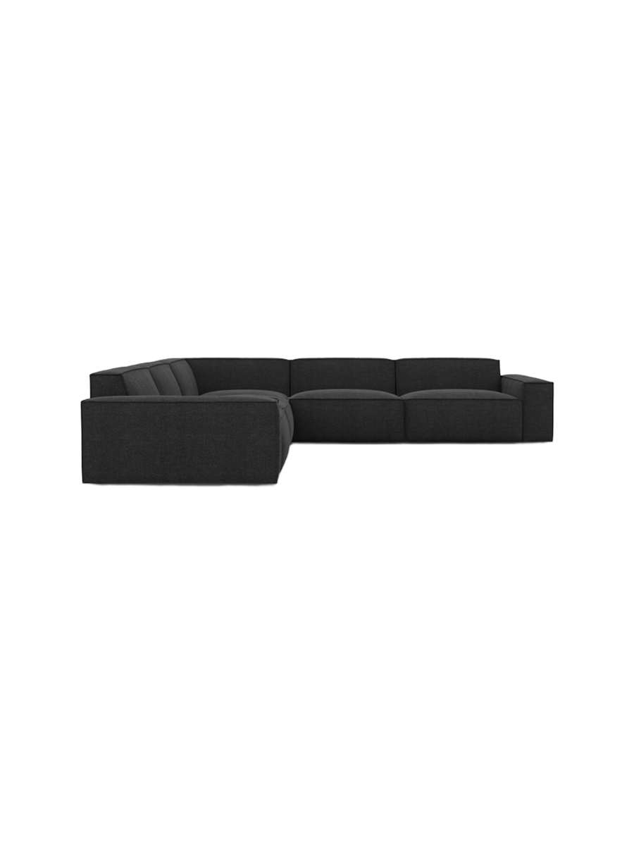 
5-Sitzer Design Ecksofa „Siena“ mit Strukturstoff-Bezug - Strukturstoff Anthrazit