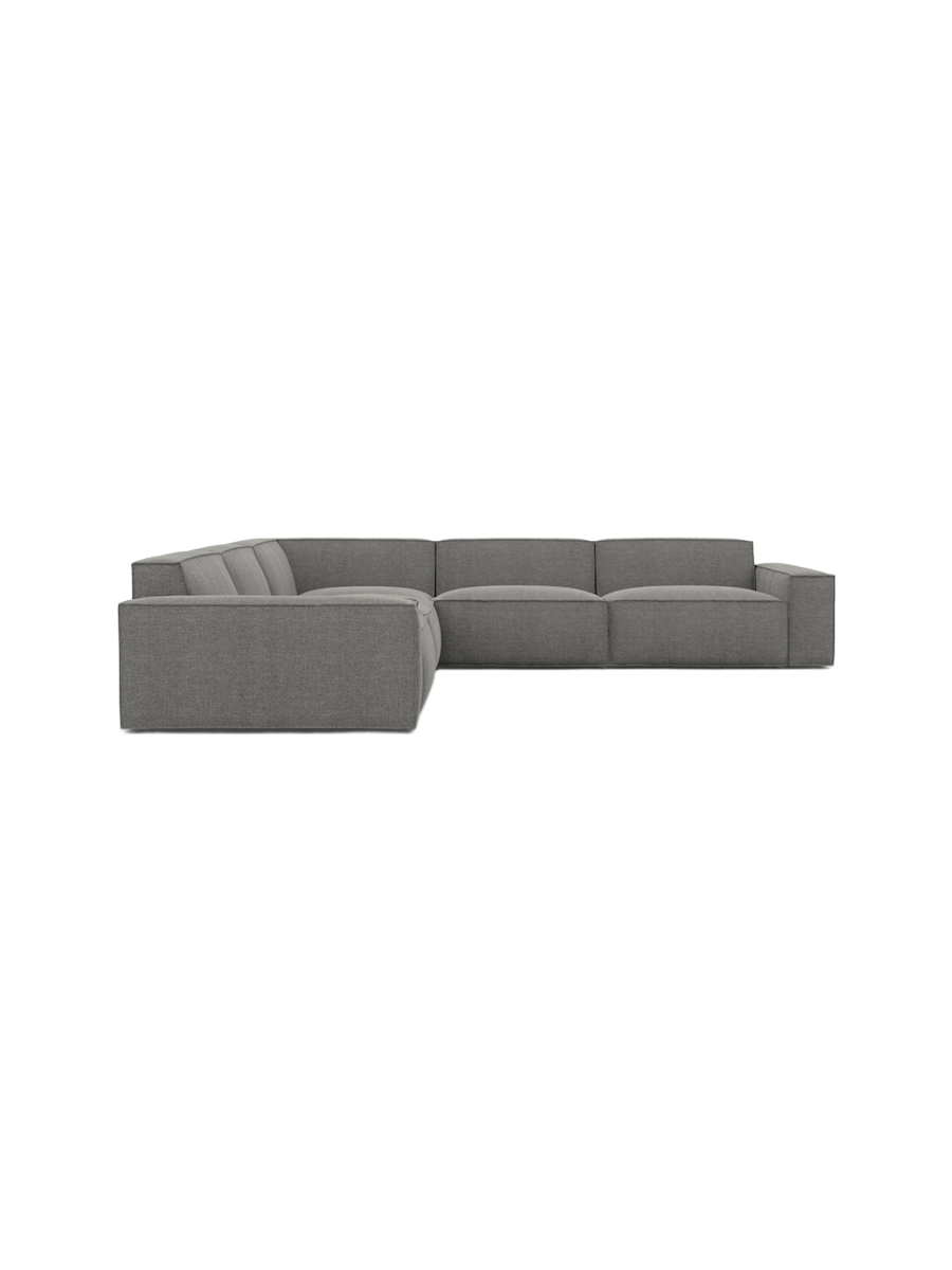 
5-Sitzer Design Ecksofa „Siena“ mit Strukturstoff-Bezug - Strukturstoff Anthrazit