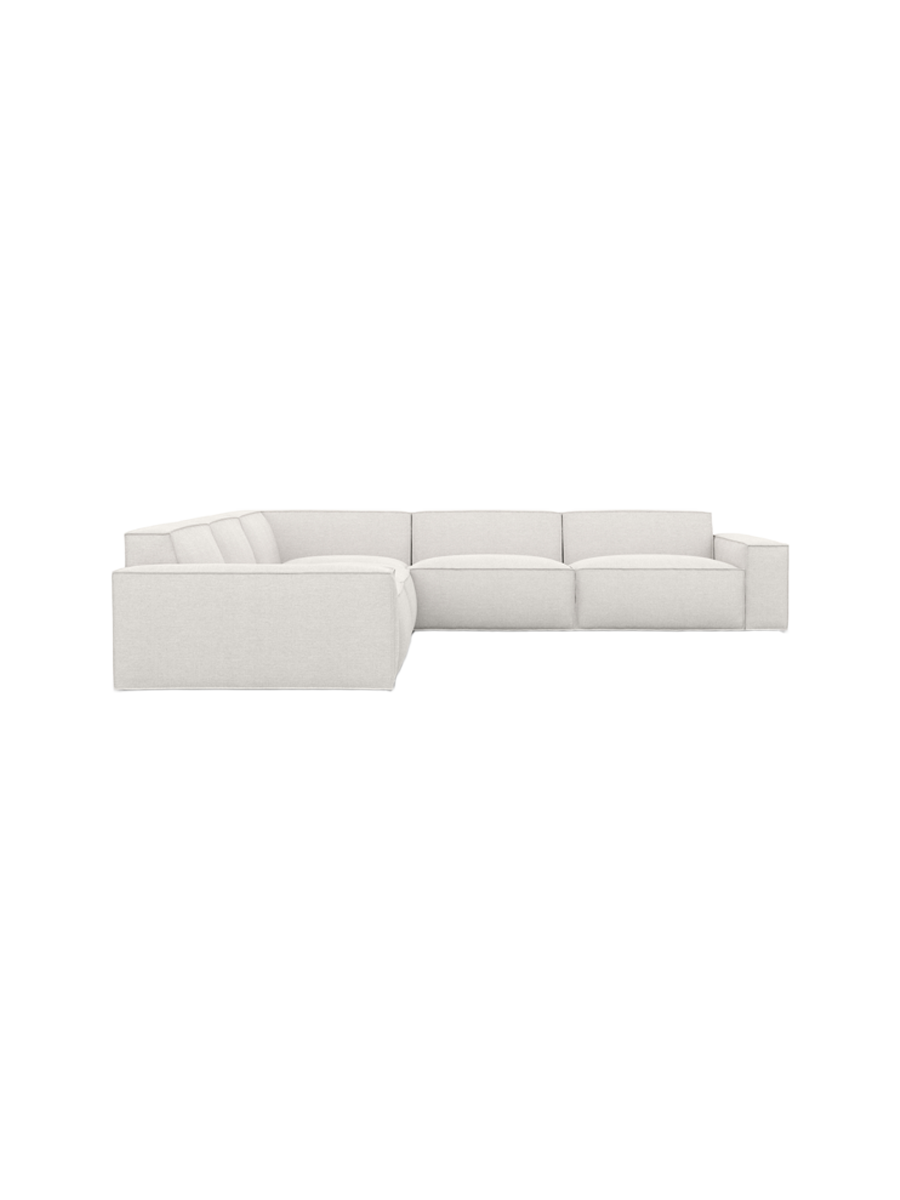 
5-Sitzer Design Ecksofa „Siena“ mit Strukturstoff-Bezug - Strukturstoff Anthrazit