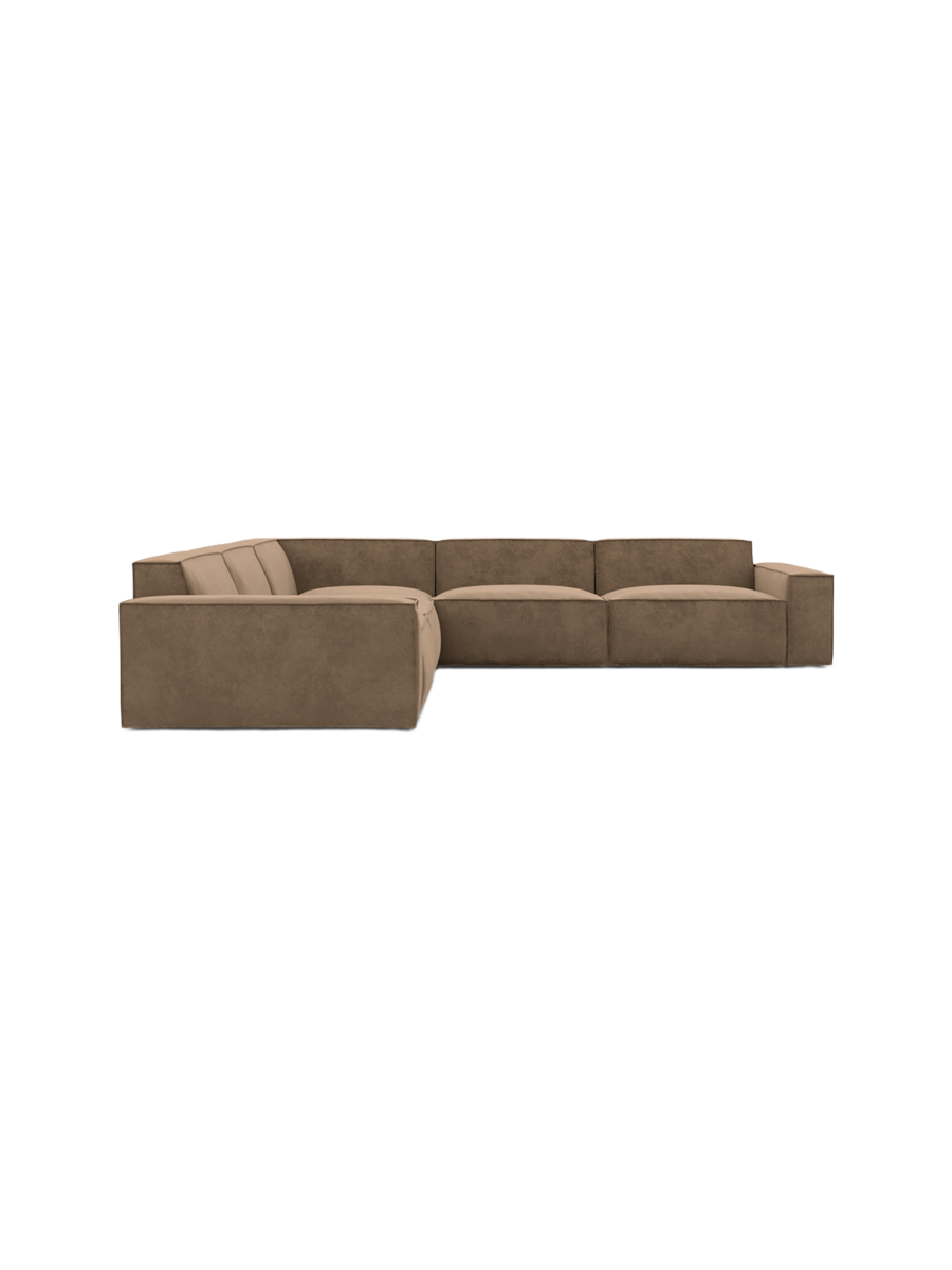 
5-Sitzer Design Ecksofa „Siena“ mit Samtbezug - Samtbezug Königsblau