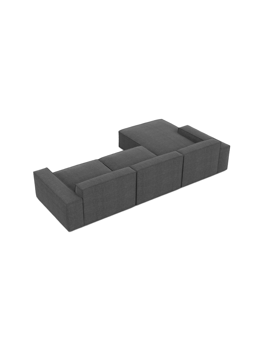 
4-Sitzer Design Ecksofa „Siena“ mit Strukturstoff-Bezug - Strukturstoff Anthrazit / Eckteil links