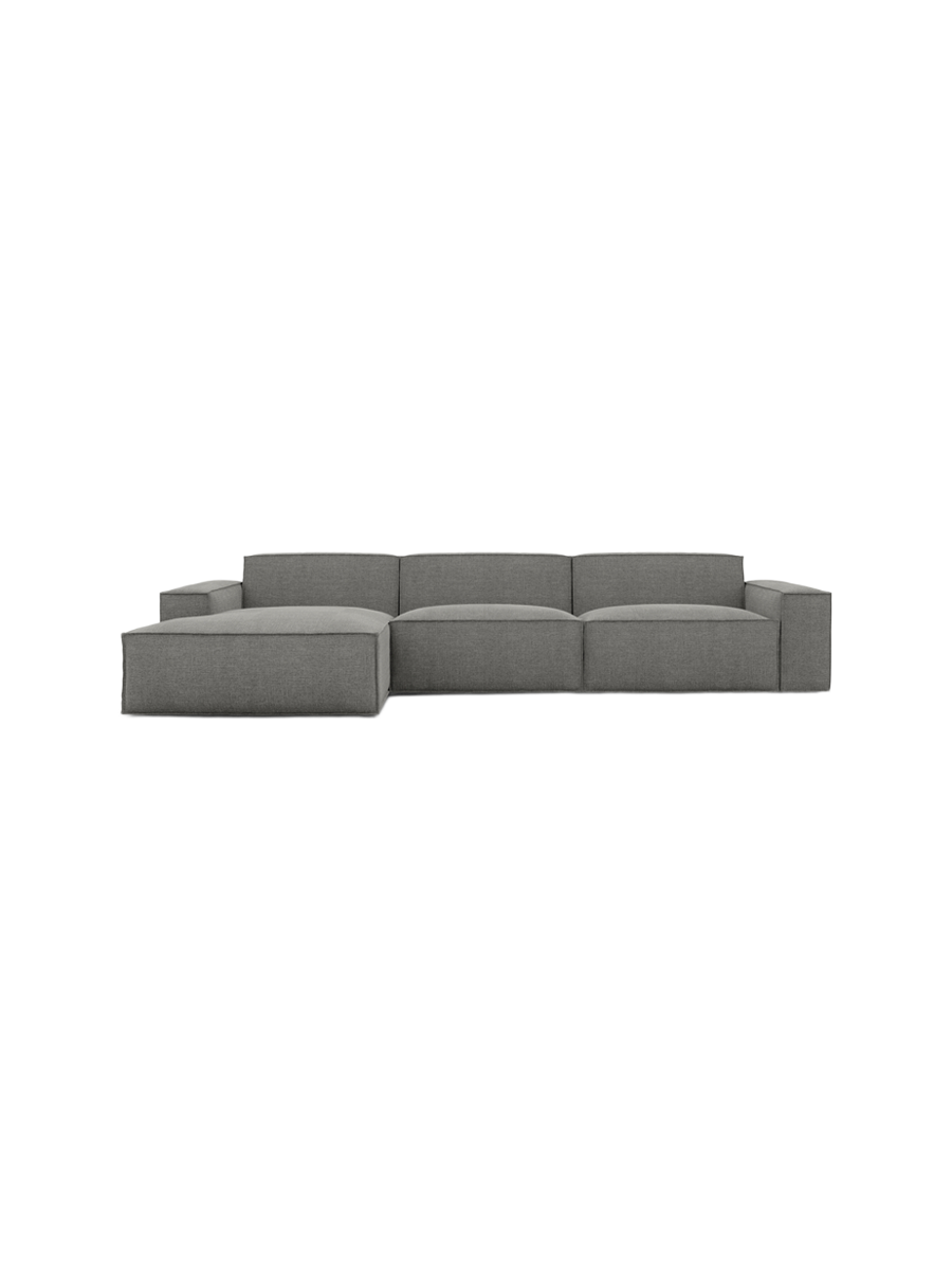 
4-Sitzer Design Ecksofa „Siena“ mit Strukturstoff-Bezug - Strukturstoff Anthrazit / Eckteil links